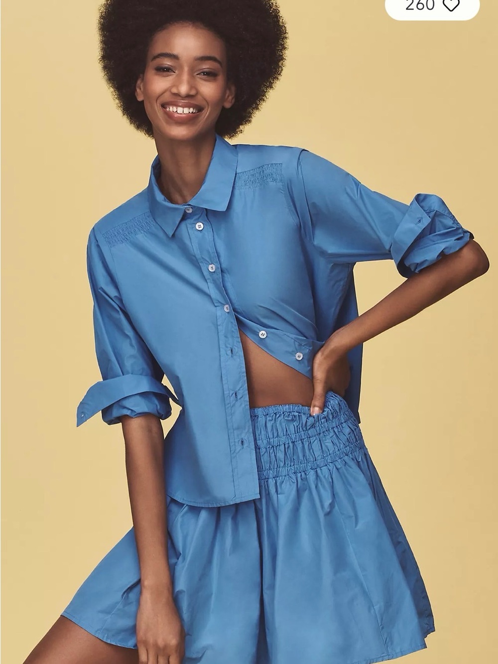 Maeve By Anthropologie Cropped Long-Sleeve Buttondown Blouse Size S